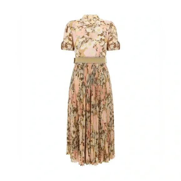 Zimmermann Pop Pleated Shirt Dress - Picture 2 of 8